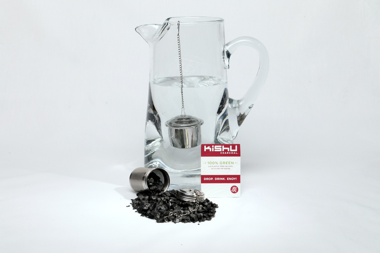 KISHU CHARCOAL BITS FOR FAST WATER FILTRATION - includes infuser + 3 month supply!