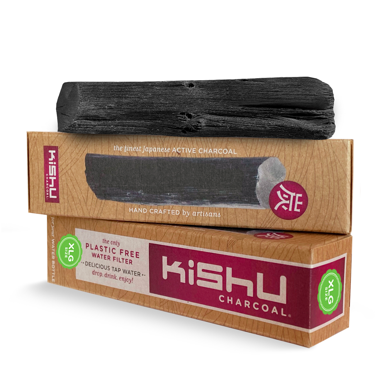 Kishu Charcoal X-Large 2-Pack. The only CERTIFIED and TESTED Activated Charcoal.
