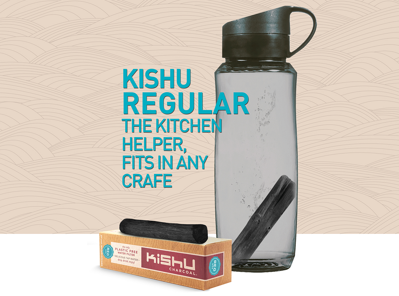 Kishu Charcoal Unwashed – 3 To Go Sticks for Water Bottles. The