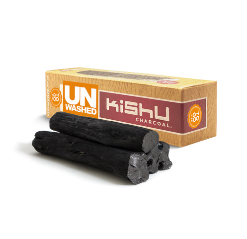 Kishu Charcoal Unwashed - 3 To Go Sticks for Water Bottles. The only CERTIFIED and TESTED Activated Charcoal.